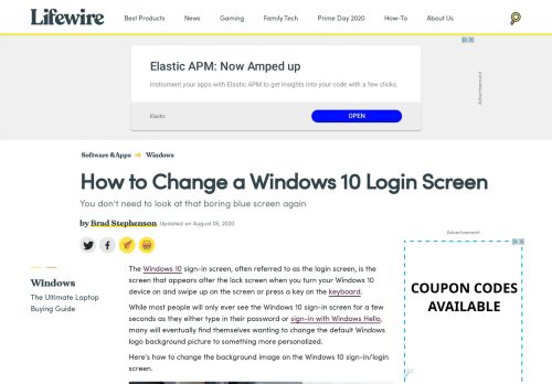 
                            9. How to Change the Windows 10 Login Screen Background - Lifewire