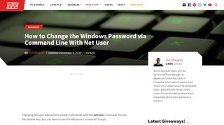 
                            10. How to Change the Windows User Password via Command Line