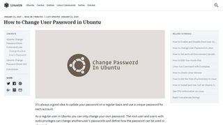 
                            6. How to Change User Password in Ubuntu | Linuxize
