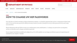 
                            13. How to Change UW HEP Passwords | Department of Physics