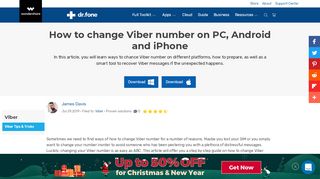 
                            6. How to change Viber number on PC, Android and iPhone- dr.fone