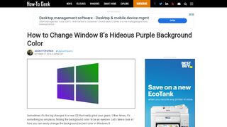 
                            8. How to Change Window 8's Hideous Purple Background Color