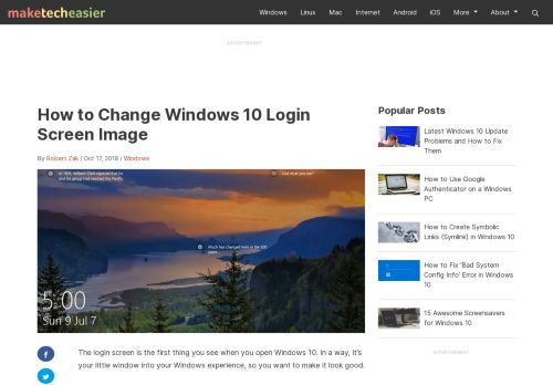 
                            11. How to Change Windows 10 Login Screen Image - Make Tech Easier