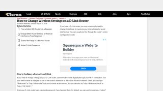 
                            13. How to Change Wireless Settings on a D-Link Router | Chron.com
