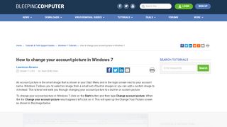 
                            6. How to change your account picture in Windows 7 - Bleeping Computer