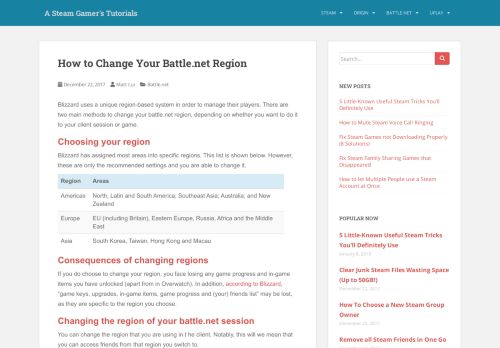 
                            3. How to Change Your Battle.net Region - A Steam Gamer's Tutorials