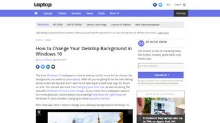 
                            11. How to Change Your Desktop Background in Windows 10 - Laptop Mag