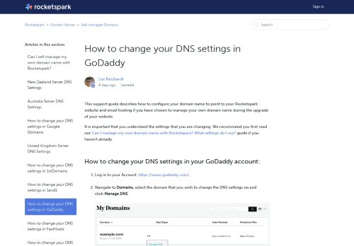 
                            13. How to change your DNS settings in GoDaddy – Rocketspark