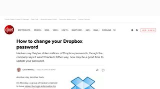 
                            12. How to change your Dropbox password - CNET