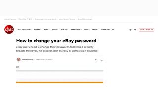 
                            5. How to change your eBay password - CNET