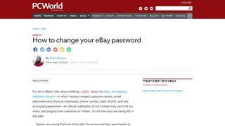 
                            8. How to change your eBay password | PCWorld