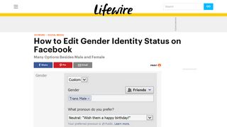 
                            5. How to Change Your Facebook Gender Identity - Lifewire