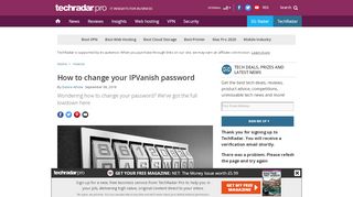 
                            11. How to change your IPVanish password | TechRadar