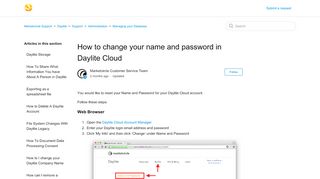 
                            3. How to change your name and password in Daylite Cloud Daylite