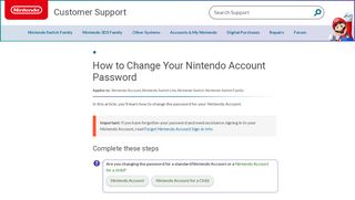 
                            12. How to Change Your Nintendo Account Password | Nintendo Support