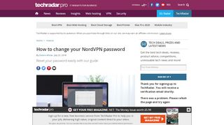 
                            11. How to change your NordVPN password | TechRadar