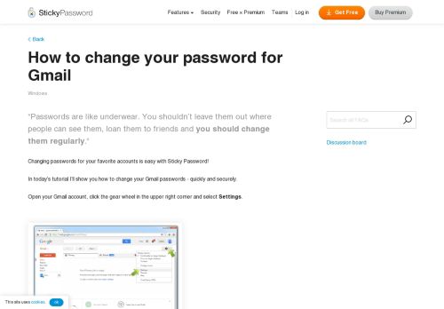 
                            12. How to change your password for Gmail? - Sticky Password