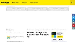 
                            8. How to Change Your Password in Windows 10 - dummies