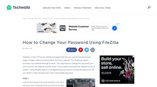 
                            7. How to Change Your Password Using FileZilla | Techwalla.com