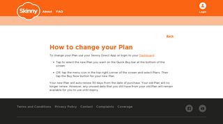 
                            9. How to change your Plan - Skinny Direct