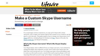 
                            10. How to Change Your Skype Username - Lifewire