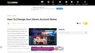 
                            12. How To Change your Steam Account Name - TechJunkie