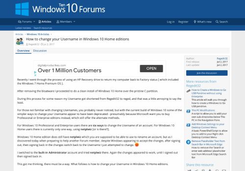 
                            13. How to change your Username in Windows 10 Home editions | Windows ...