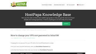 
                            11. How to change your VPS root password in SolusVM - HostPapa ...