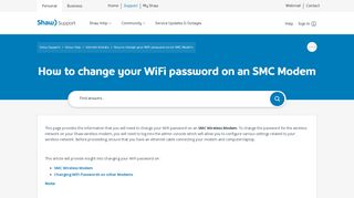 
                            12. How to change your WiFi password on an SMC Modem | Shaw ...