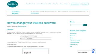 
                            4. How to change your wireless password - Call Flow