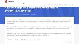 
                            12. How to Change Your WordPress Profile Picture System (In 3 Easy Steps)