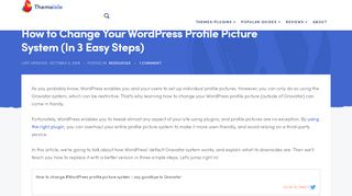 
                            12. How to Change Your WordPress Profile Picture System (In 3 Easy ...