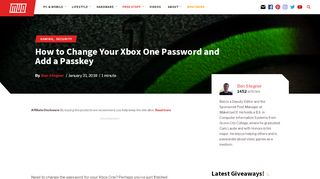 
                            8. How to Change Your Xbox One Password and Add a Passkey