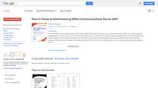 
                            6. How to Cheat at Administering Office Communications Server 2007