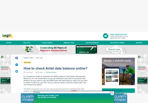 
                            10. How to check Airtel data balance online? ▷ Legit.ng