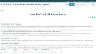 
                            5. How To Check AP Exam Scores - Study.com