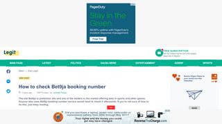 
                            12. How to check Bet9ja booking number ▷ Legit.ng