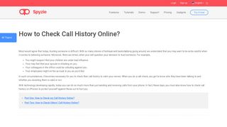 
                            6. How to Check Call History Online - Spyzie