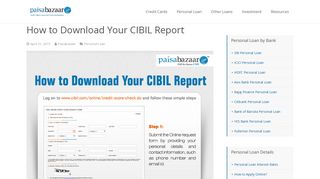 
                            7. How to Check CIBIL Score Online & Download CIBIL Report