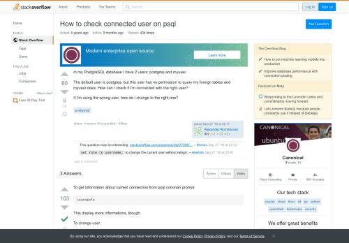 
                            4. How to check connected user on psql - Stack Overflow
