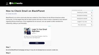 
                            6. How to Check Email on BlackPlanet | It Still Works