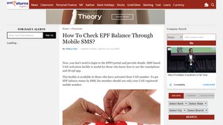 
                            9. How To Check EPF Balance Through Mobile SMS? - Goodreturns