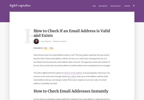
                            9. How to Check if an Email Address is Valid and Exists or Not - Labnol