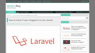 
                            8. How to check if user is logged in or not: Laravel || Shakil's Blog