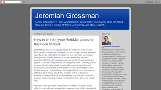 
                            9. How to check if your WebMail account has been hacked