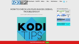 
                            3. How to Check Log Files in Kodi; Debug, Troubleshoot - Kodi Tips