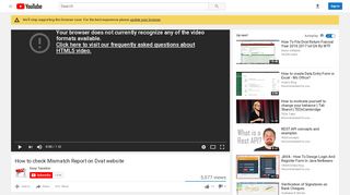 
                            12. How to check Mismatch Report on Dvat website - YouTube