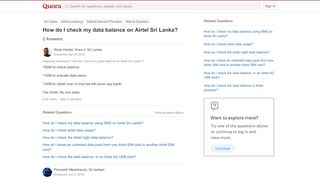 
                            12. How to check my data balance on Airtel Sri Lanka - Quora