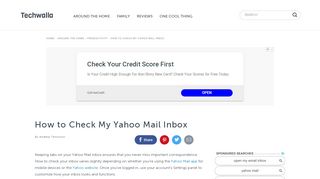 
                            7. How to Check My Yahoo Mail Inbox | Techwalla.com