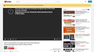 
                            9. How To Check NSP Form Status 2018 19 | Check National ... - YouTube